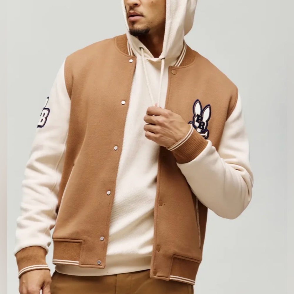 Psycho Bunny Mens Varsity Jacket